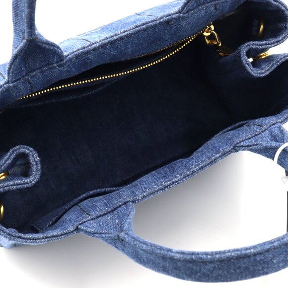 Brand new Prada Canapa Avio Denim Tote - Picture 9 of 10